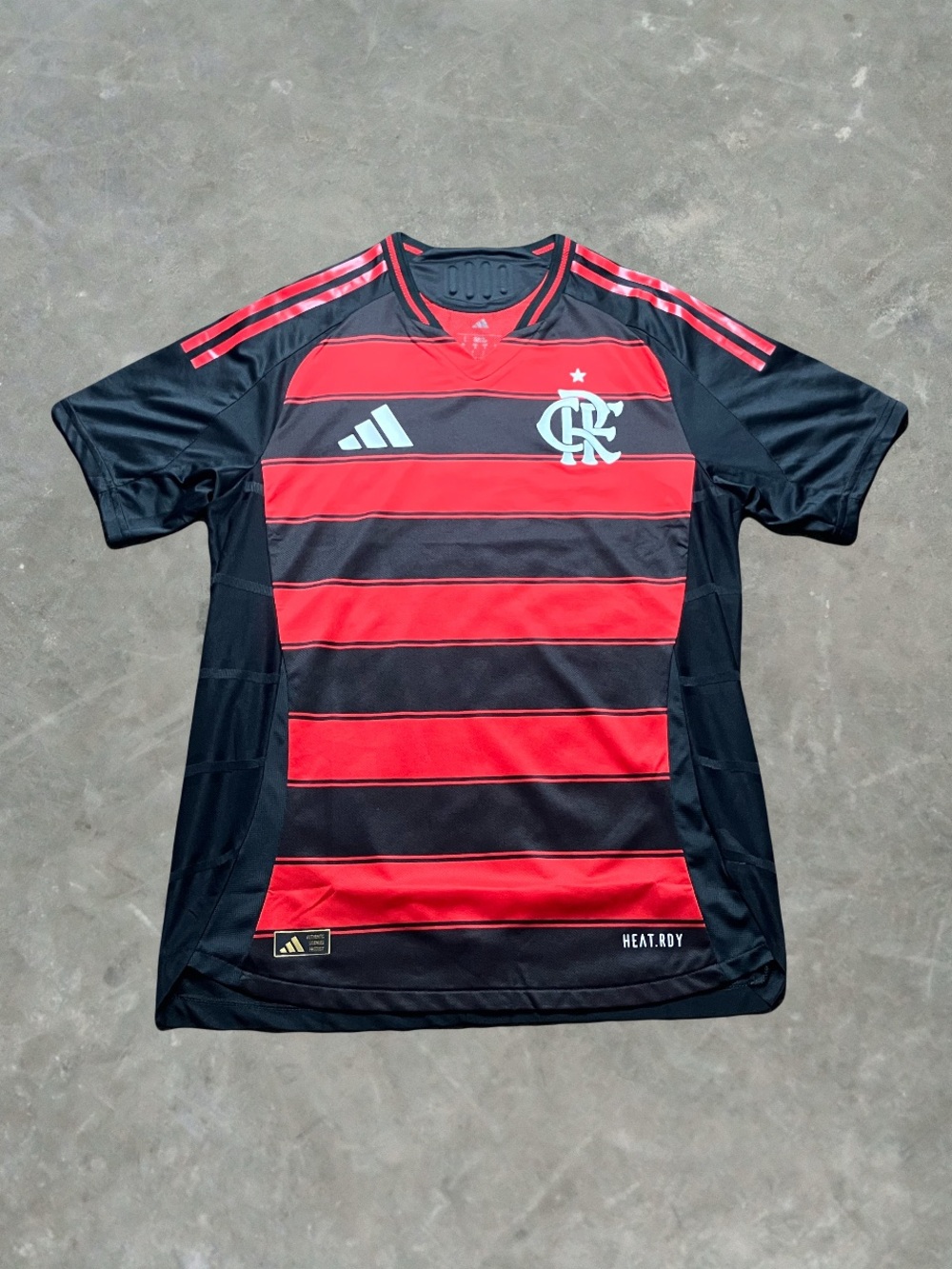 Flamengo Adidas Authentic HEAT.RDY Soccer Jersey Mens L Red/Black